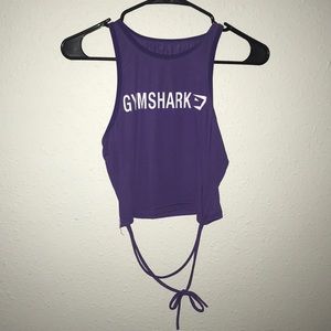 Gym shark ribbon crop top